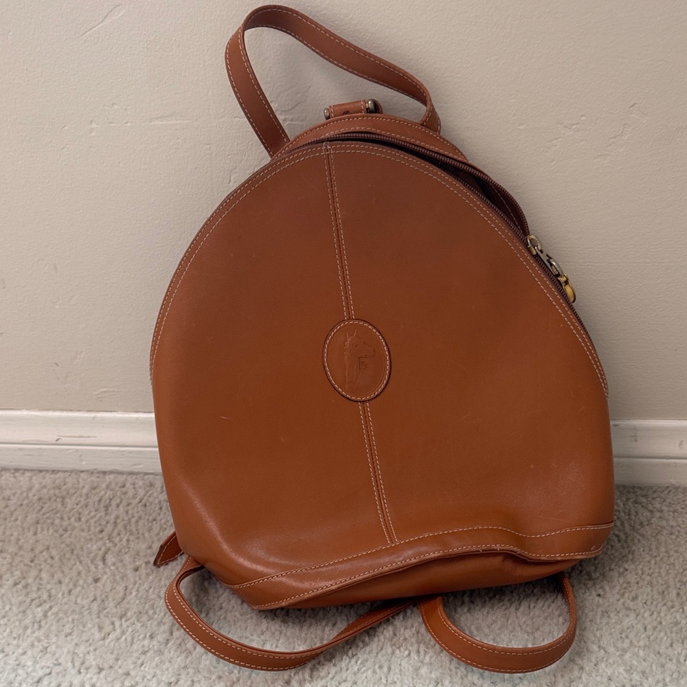 Chic Tan Leather Backpack